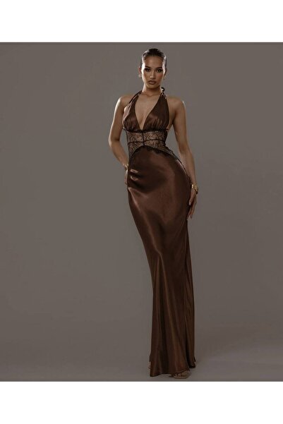 TAYT VEGAS Дълга рокля с дантелени детайли