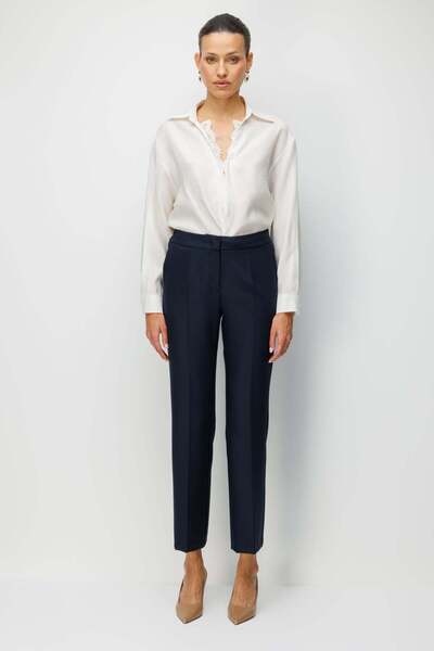Ekol Elastic Waist Pipe Leg Trousers