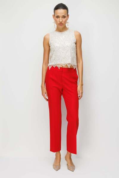 Ekol Pantaloni cu picioare tubulare cu talie elastică