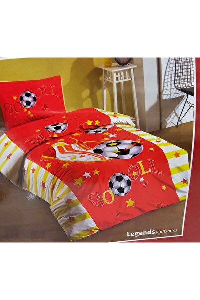 KÜBRAHOME'S Crystal Ranforce Legends Single Bedding Set Yellow/Red