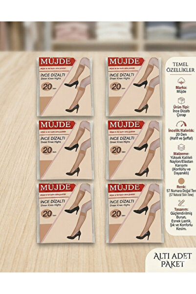 Müjde Чорапи до коляното, 6 чифта, тънки ( )