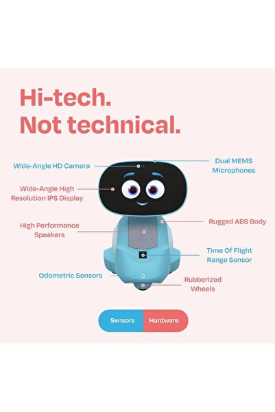 Miko 3 AI-Powered Smart Robot for Kids - Blue