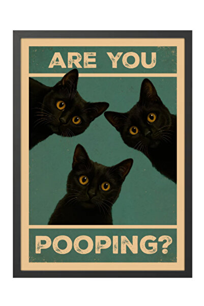 Taranist Kağıt Poster - Kedi Posteri Cat Kedzilla Kedi İllüstrasyonu Kediseve...