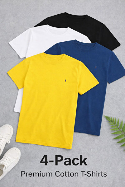 COMBİNE MİCHAİL Muška okrugla kragna Osnovni Relax majica sa četiri dela