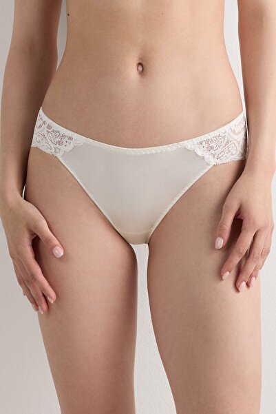 INTIMISSIMI Silk and D Lace Slip