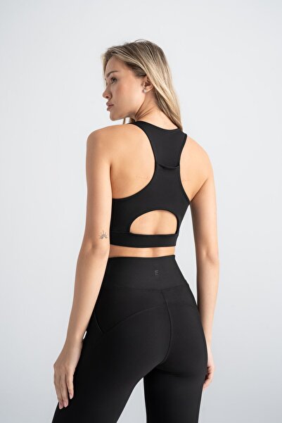 Atelier Masal Women's Sports Bustier Black Color Supported Push-Up Strap Slim...