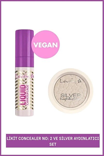 Lovely Likit Concealer No: 2 ve Silver Aydınlatıcı Set