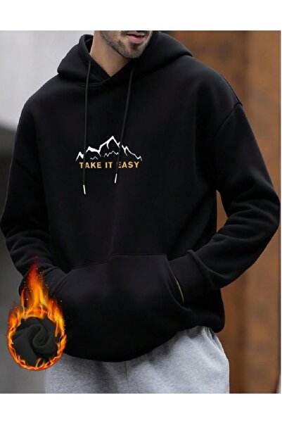 PENTHİLUS Men's Hooded Sweatshirt - Men's Winter Hoodie