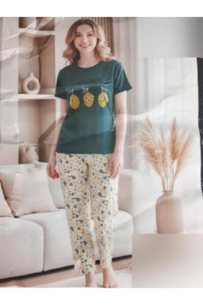 Nexo طقم بيجامة باللون الليموني والوردي