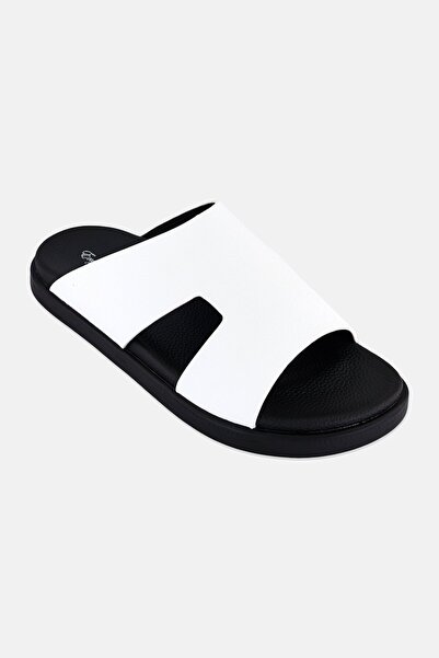 English Laundry Men Slip On Arabic Sandals, White