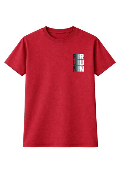 CLAYES Unisex Oversize kroj majica 100% pamuk RUN Štampano T-shirt okrugla kr...