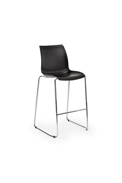 Tilia Laser-M Polipropilen Bar Sandalyesi 75 cm Siyah - Metal Ayak, Mutfak, K...