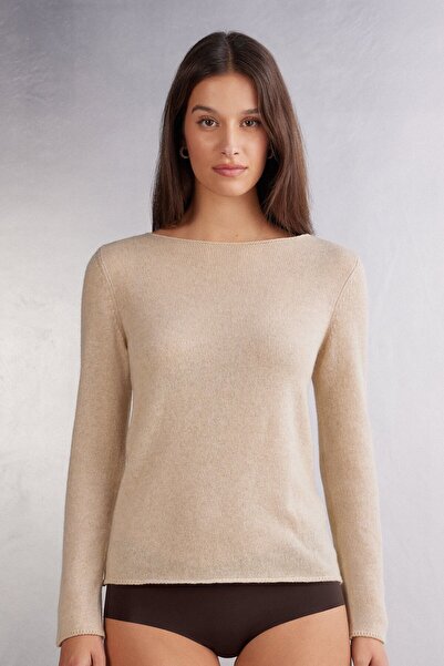 INTIMISSIMI 100% Cashmere Long Sleeve Blouse