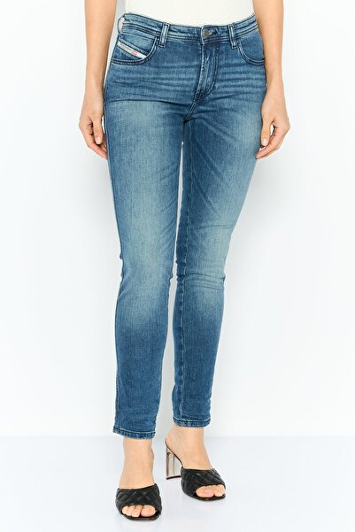 Diesel Women Skinny Fit Mid Waist Stretchable Denim, Blue