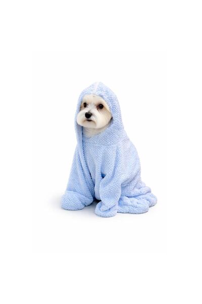 BLANIK Halat absorbant pentru caini cu gluga, prosop tip pelerina, material m...