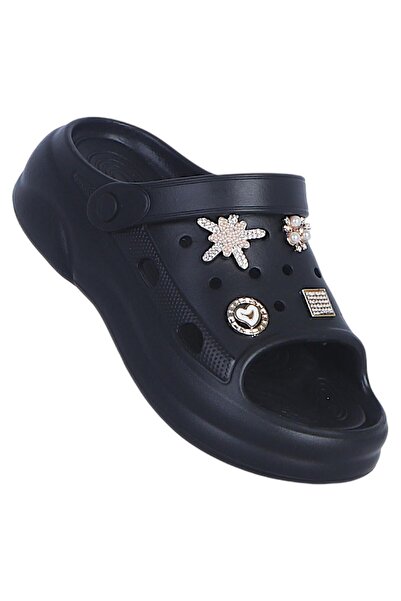 Apella E800-20 Kontes Black Eva Women's Stoned Daily Shoes Slipper