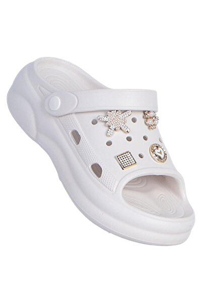 Apella E800-20 Kontes Beige Eva Women's Stoned Daily Shoes Slipper