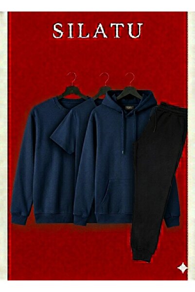 SILATU Sweat 4-Piece Package (T-Shirt-Shirt-Hoodie) Sweat Suit