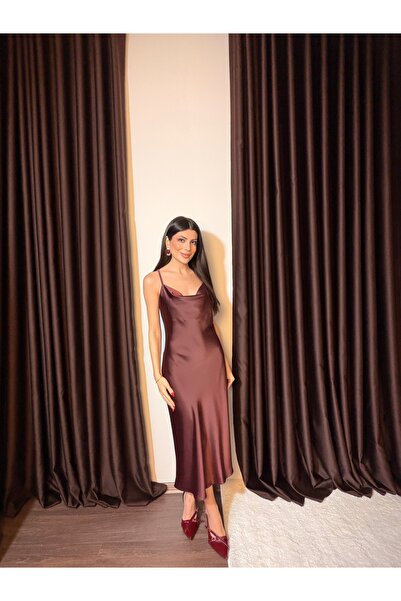 LOISY Women's Degaje Detailed Satin Dress