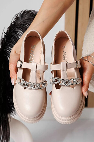 Zaira Women's beige casual shoes made of eco- Leather Vespera #24567