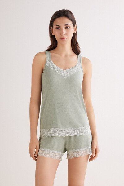 INTIMISSIMI Lace Pieces of Modal Short Athlete Pajamas