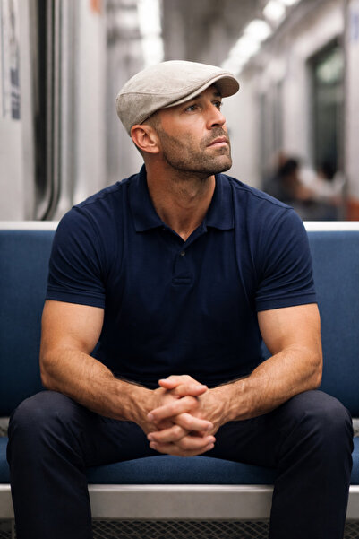 Zee Yazlık Keten Kumaş Erkek Şapka Spor London Kasket