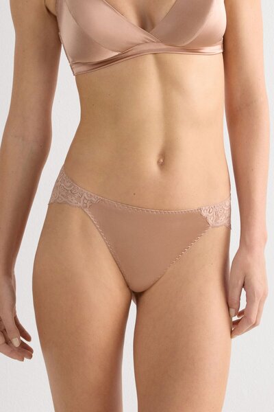 INTIMISSIMI Silk and D Lace Slip
