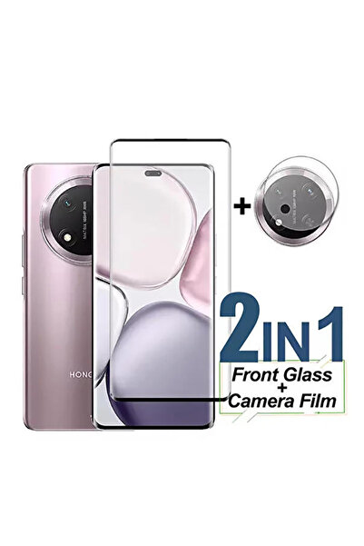Generic واقي شاشة زجاجي 2 في 1 لهاتف Honor X9c، وغطاء حماية لعدسة الكاميرا.