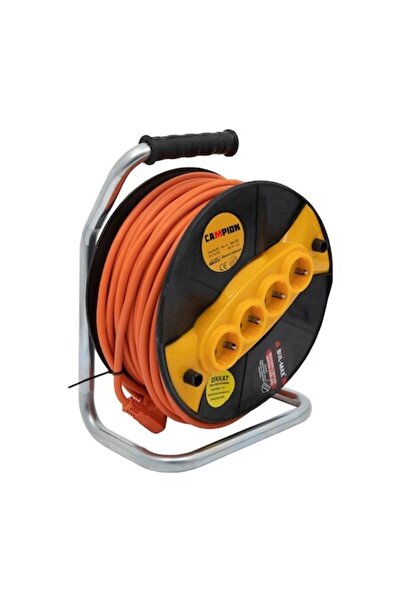 Campion Euro Extension Reel 40M 3X2.5 2500W + Latex Protective Gloves