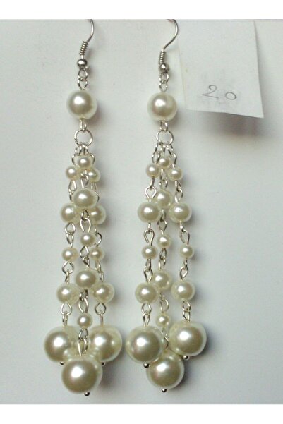 Shiklik Silver Color Pearl Detailed Dangle Earrings