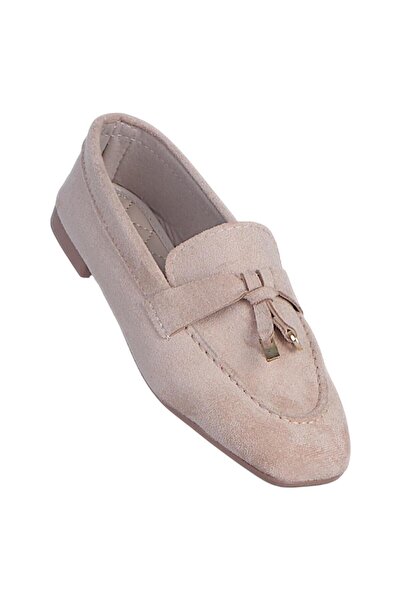 Ayakcenter Alya 02 Πούδρα Σουέτ Γυναικεία Μπαλαρίνα