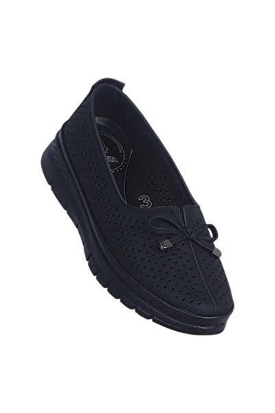 Ayakcenter Pantofi casual pentru femei Wanetti 113 Atom Black balerini