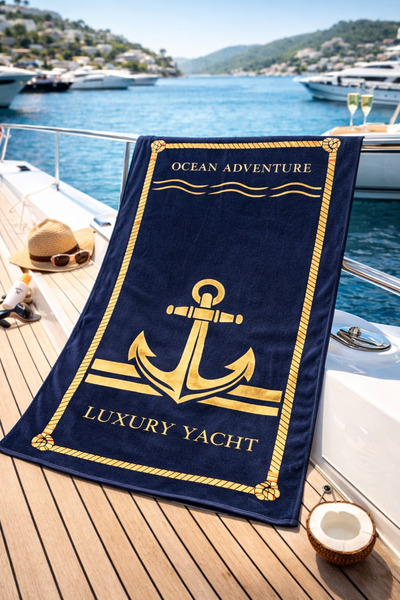 Dotamess Çapa Patterned Beach Towel |   Bath Towel 75X150 cm