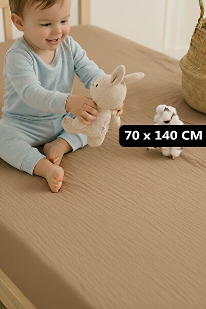 Soho Organics موسلين ملاءة مطاطية - 70x140 سم |   ارتفاع السرير 10-15 سم |   ...