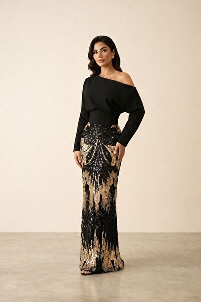 AMAZ royal long evening dress