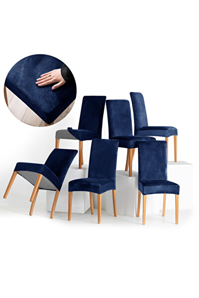 Amelia Home Set of 6 velvet chair Velvet with Stretchy back and seat, 190 g/m...