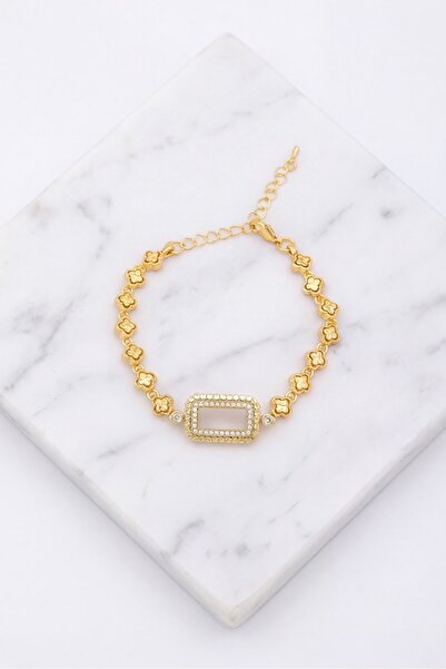 FerizZ Altın Kaplama İmitasyon Gram Çerçeve Bileklik BLK-1265