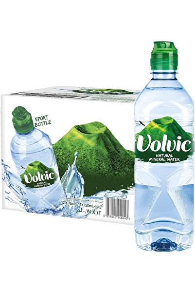 Volvic Natural Mineral Water With Sports Cap 750ml Pack of 12