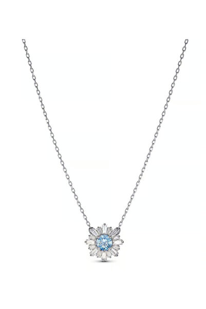 Swaroski Blue Idyllia Rhodium Plated Pendant