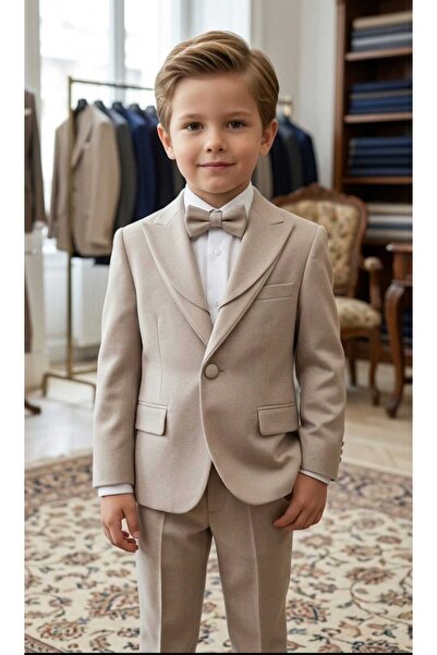 RAGAZZO طقم بدلة أطفال مكون من سترة بربطة عنق مع سلسلة على الرقبة + سترة قطعة...