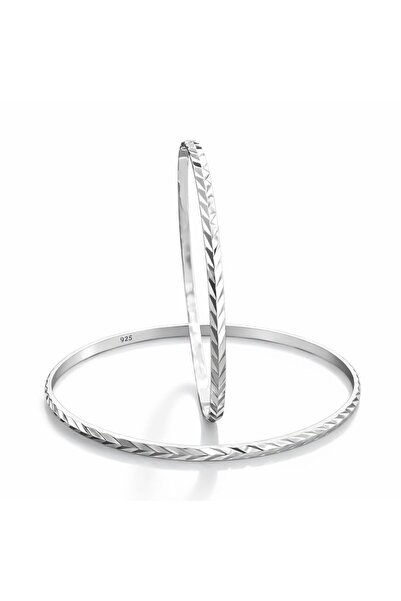 ASİL SİLVER ONLİNE 925 Ayar Gümüş Başak Model Ajda Bilezik