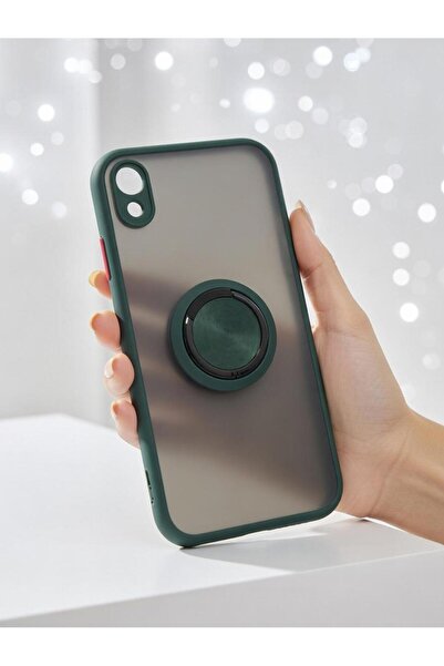 TECNOTREND Huawei Y5 2019 / Honor 8S Uyumlu Kılıf Yüzüklü Arkası Mat Silikon ...