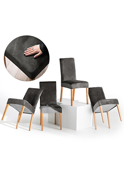 Amelia Home Set of 4 velvet chair Velvet with Stretchy back and seat, 190 g/m...