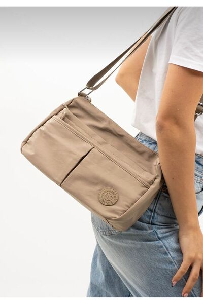 Sanmorris Women's Parachute Fabric Multi-Compartment Bag Shoulder Bag