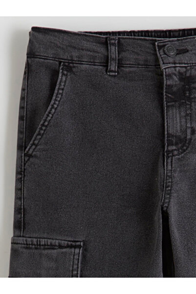 LC Waikiki Ανθρακί Παντελόνι Τζιν Cargo για Αγόρια σε Κανονική Γραμμή