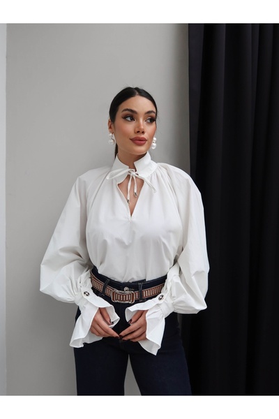 ESRAHELVACI Πουκάμισο με λεπτομέρεια δέσιμου στο γιακά