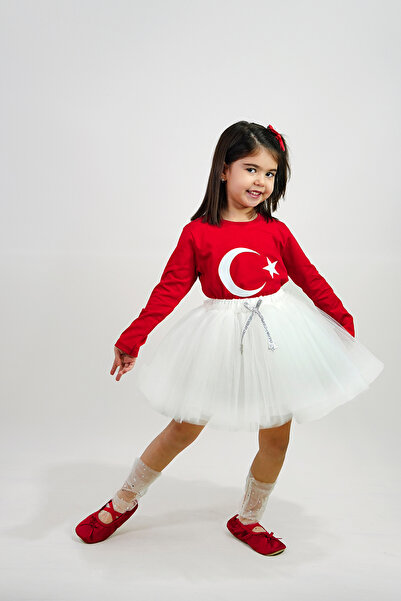 DUCA KIDS مجموعة من قطعتين من تي شيرت بأكمام طويلة وتنورة توتو منفوشة للفتيات...