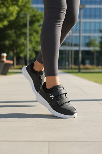 enoch أحذية مشي نسائية مزودة بشريط فيلكرو سهل الارتداء