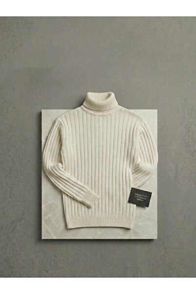 kastrioti Knitwear Striped Patterned High-Neck Sweater