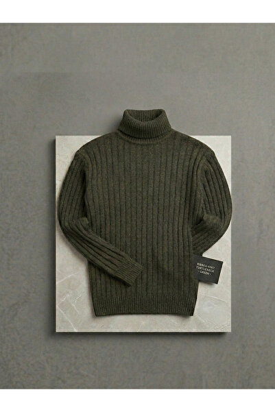 kastrioti Knitwear Striped Patterned High-Neck Sweater